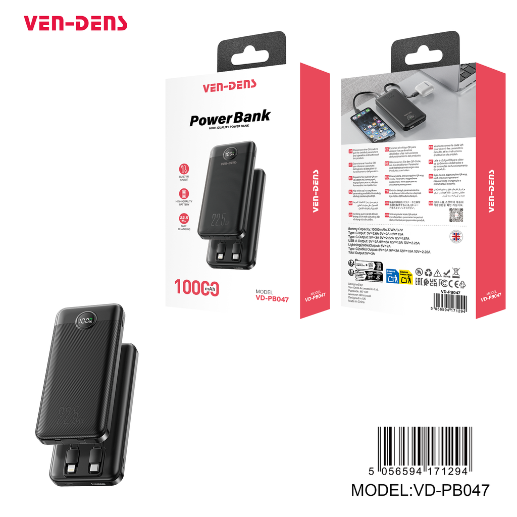 Ven-Dens original power bank 10000MAH