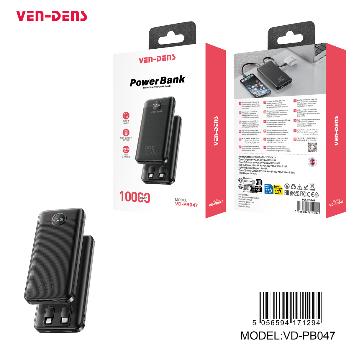Ven-Dens original power bank 10000MAH